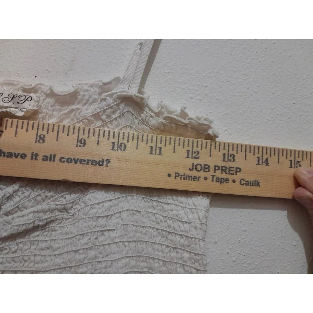 Womens Baby Doll Y2K Coquette Crochet Embroidered Lace Size XS Top Ivory - Picture 7 of 8